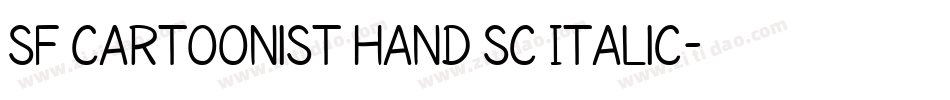 SF Cartoonist Hand SC Italic字体转换